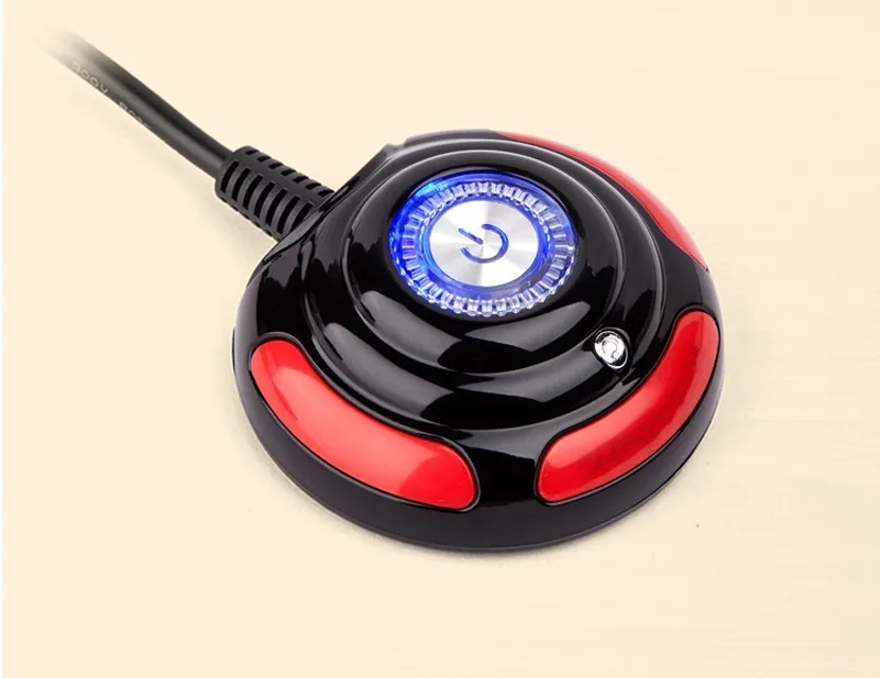 Computer Switch Power Supply on/off Reset HDD Push Round big Button Switch with 160cm Cable Bracket For Desktop PC Computer Host