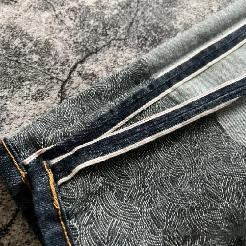 16 أوقية من القطن الثقيل الأمريكي التانين الأحمر الأذن لفة الساق تويست سليم مستقيم غسل المياه الدنيم السراويل المد #6