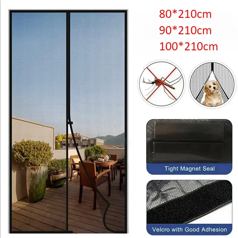 Window Curtains Anti-mosquito Net 80/90/100 Cms Automatic Closing Magnetic Screen Door Curtain Shades Home Textile Garden