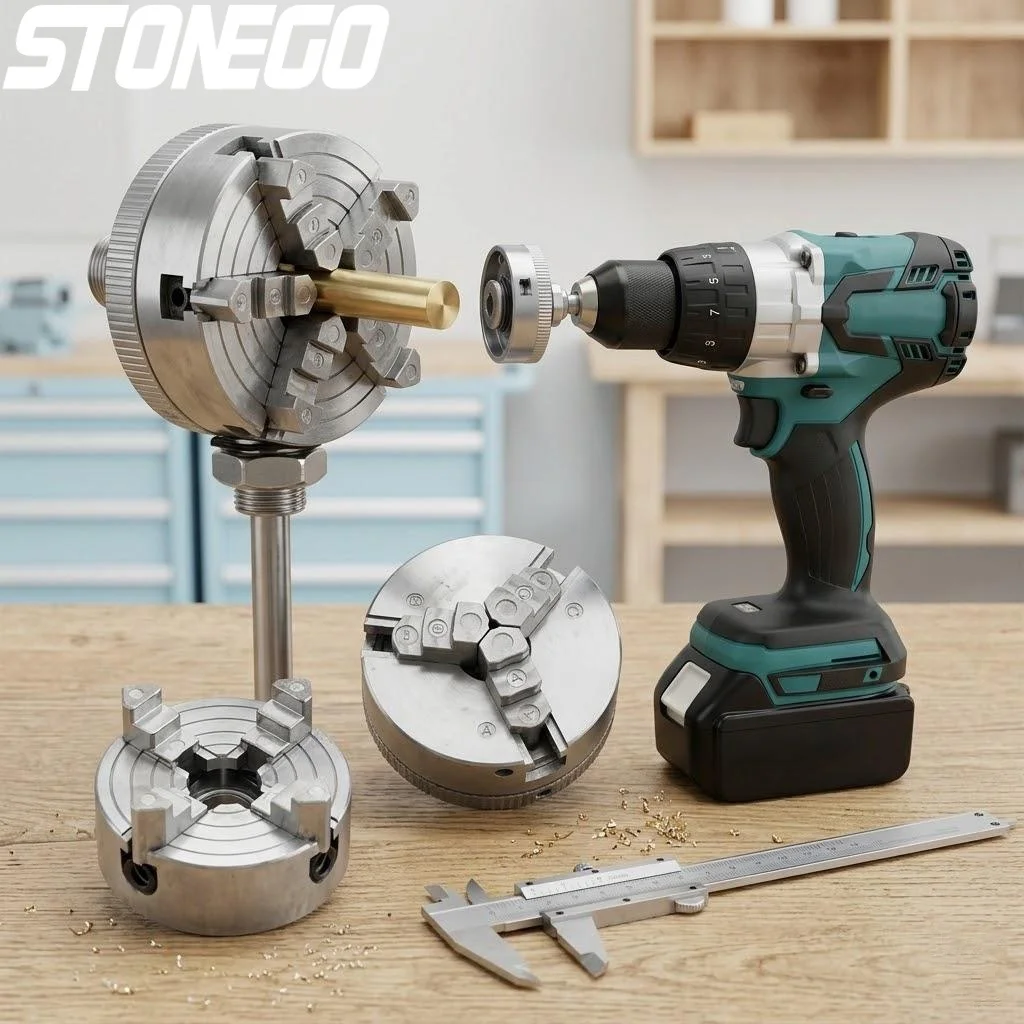 ヘビーデューティー電動旋盤用ドリルチャック-3爪-4爪-m12-x-1mmネジ-セルフセンタリングツール-穴あけ・切削用