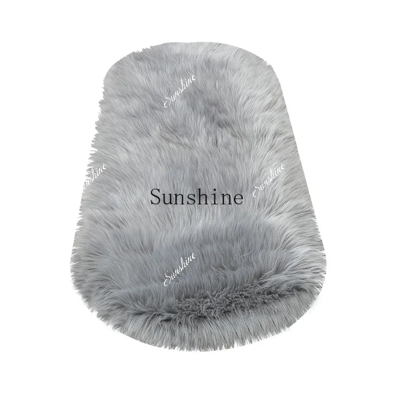 

Oval wool cute rug bedroom bedside rugE