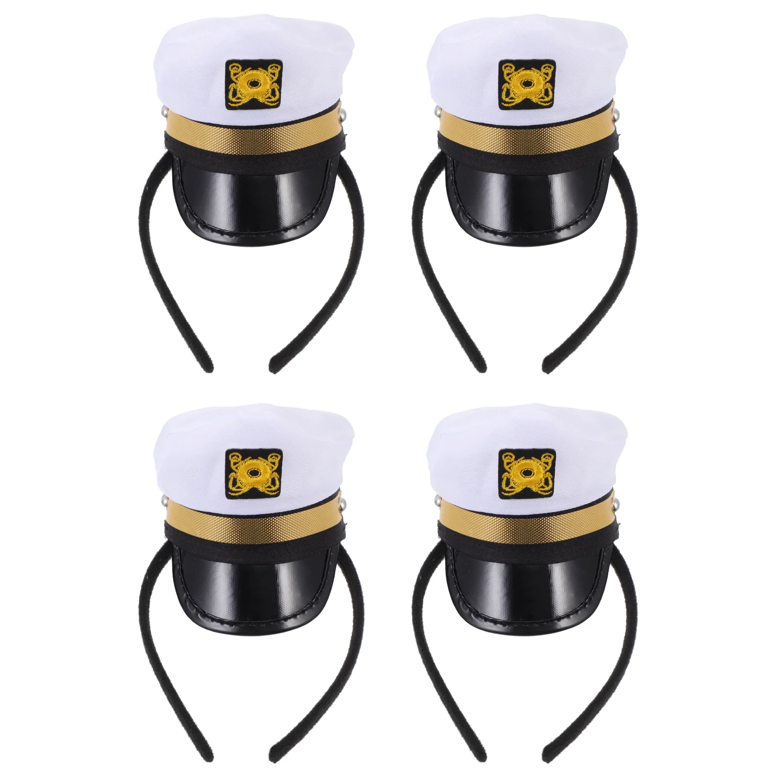 

4 Pcs Sailor Hat Hairband Kids Headdress Navy Captain Decor Party Costume Headwear Quality Unique Design Cosplay Stage