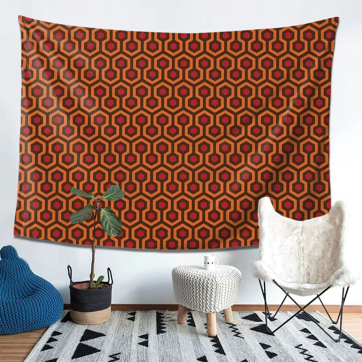 

The Overlook Hotel Carpet Tapestry Decor Art Aesthetic Tapestries for Living Room Bedroom Home Wall Cloth Wall Hanging