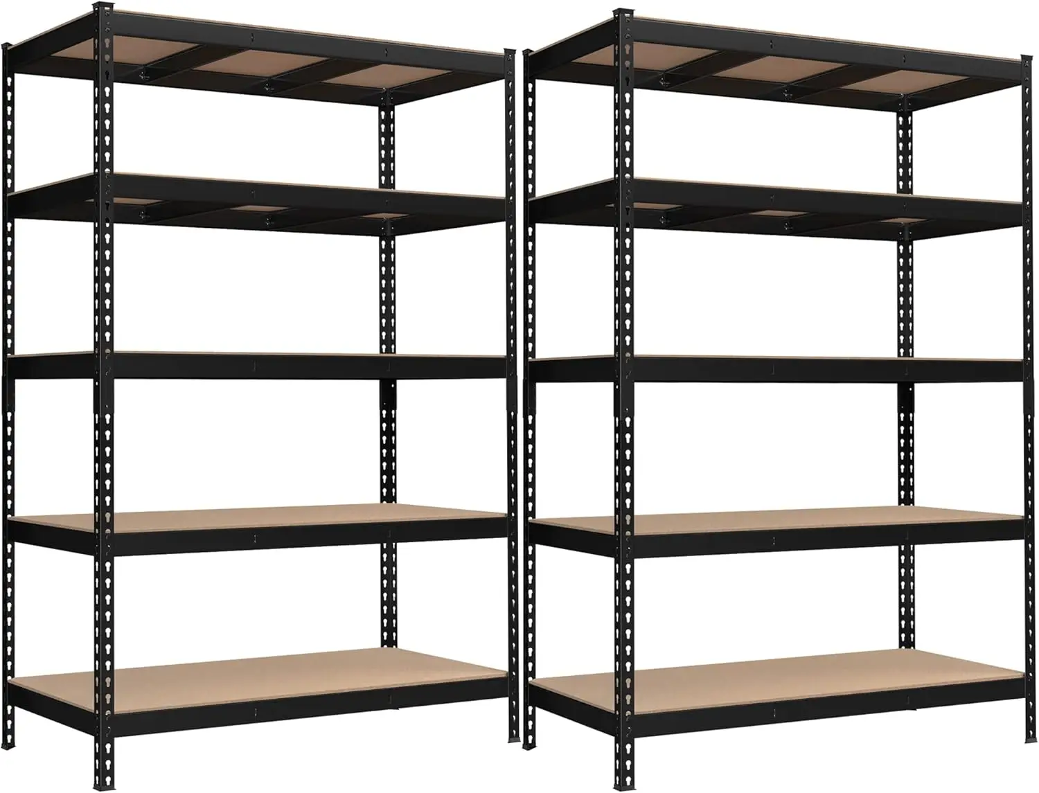 

SONGMICS 5-Tier Storage Shelves, Set of 2 Garage Storage, Boltless Assembly, Adjustable Shelving Units, 23.6 x 47.2 x 70.9