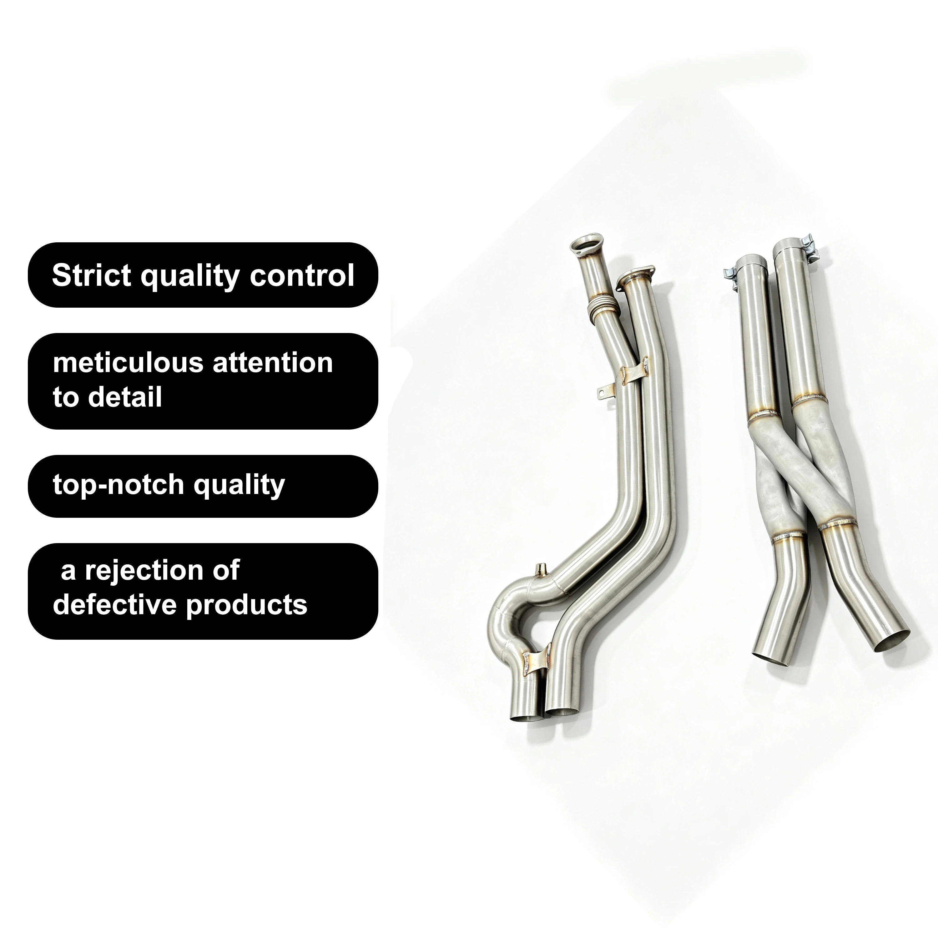 Z-Pipe Auspuffanlage für BMW G87 M2 G80 M3 G82 M4 S58 3.0T Gleichlängen-Mittelrohr Resonator SS304 Performance Cat-Back Auspuff – Detail 7
