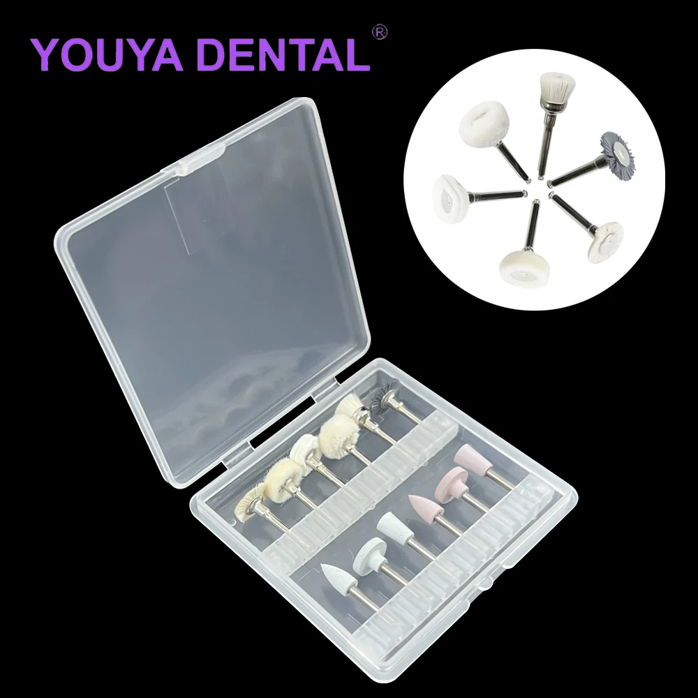 

Dental 12pcs/box Polisher Kit For Low-Speed Handpiece Dentist Composite Set Dentistry Porcelain Natural Teeth Nail Polish Tool