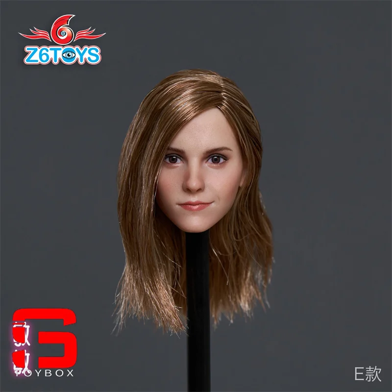 Z6toys zc012 1/6 emma watson cabeça esculpida olhos móveis cabeça escultura modelo caber 12 ''feminino soldado figura de ação corpo