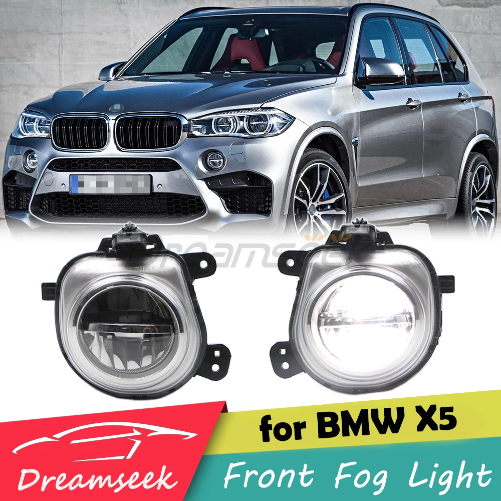 

LED Front Fog Light Fit for BMW X1 F48 X3 F25 X4 F26 X5 F15 X6 F16 Foglight Driving Lamp White Color Clear Lens Auto Accessories