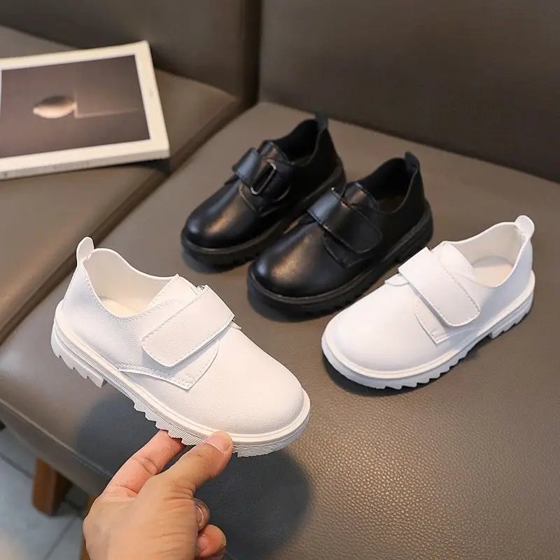 

Kids Soft Sole Leather Shoes Black Boys Girls Performance School Shoes for Stage Spring Autumn Style Big Children Dress Footwear