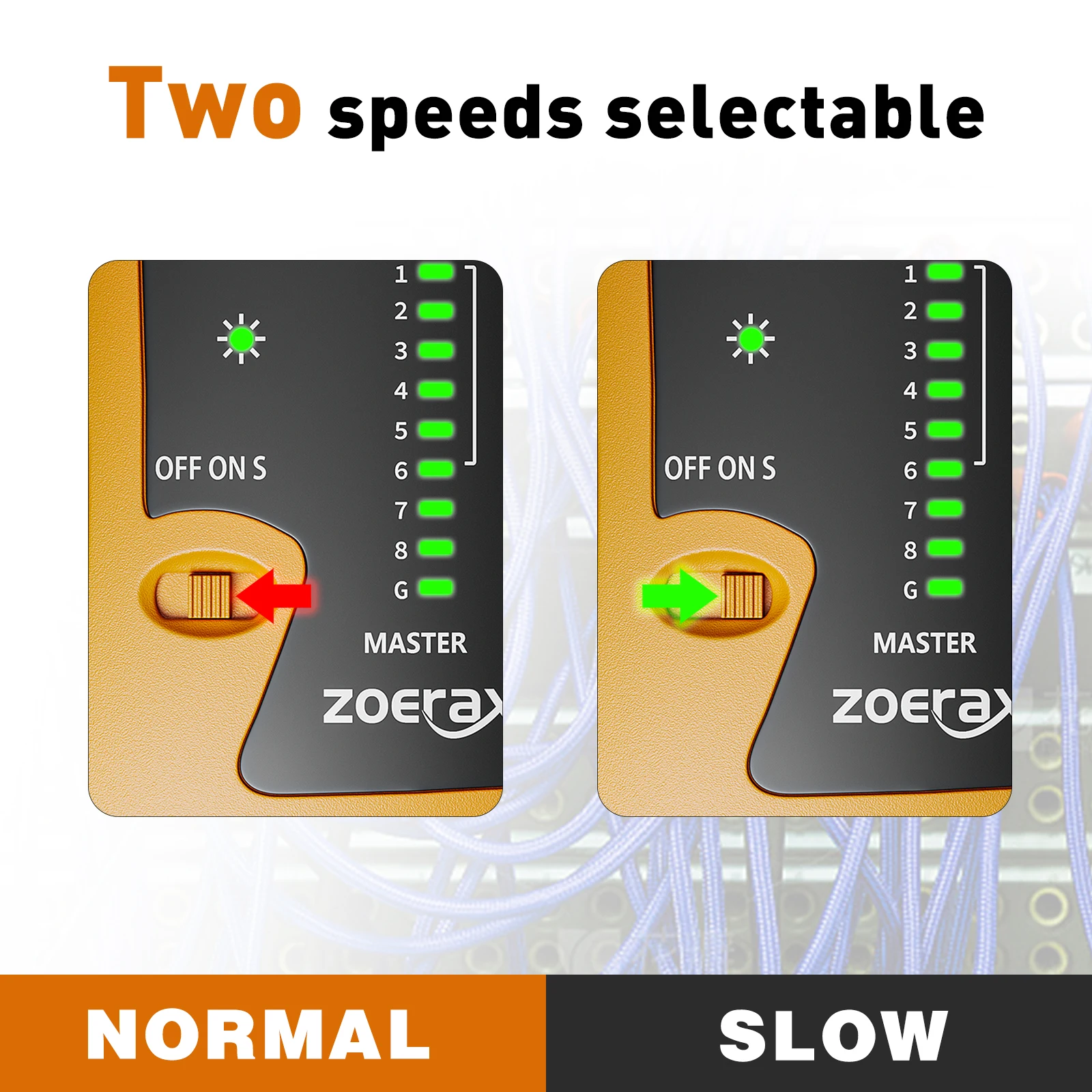 ZoeRax Netzwerk-Ethernet-Kabeltester für LAN RJ45 Cat5 Cat5e Cat6 Cat6a Cat7 UTP/geschirmtes Kabel und RJ11 RJ12 – Detail 9