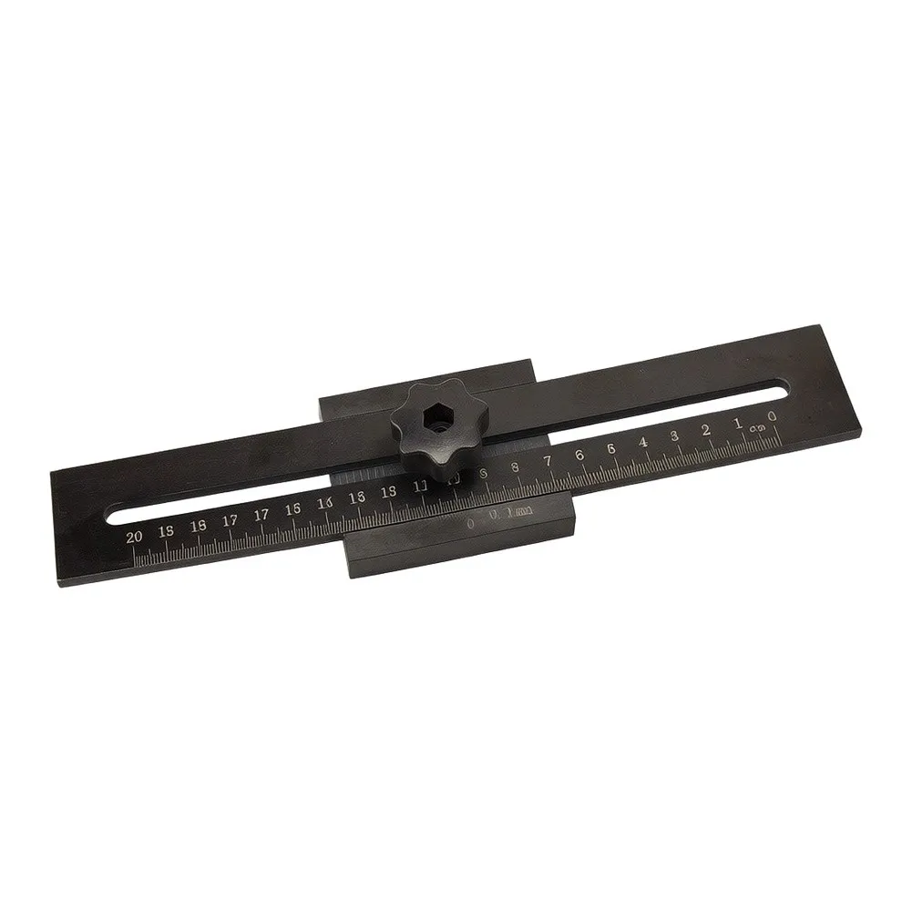 Adjustable Sliding Scriber Ruler 0-200mm, Woodworking Marking Gauge With Star-Lock Knob, Precision Carpenter Measuring Tool For