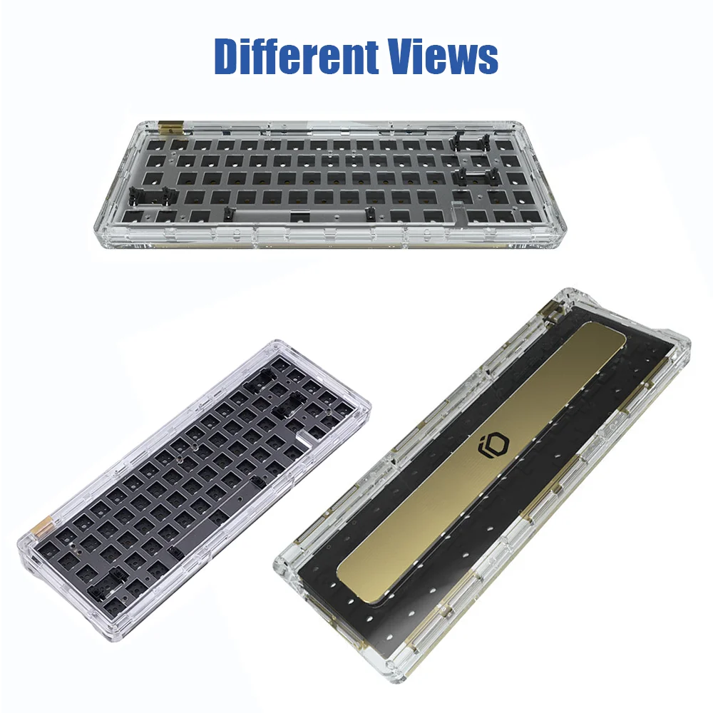 idobao 65% 67 Keys Mechanical Keyboard Barebone Kit Custom DIY Keyboard Gasket Mount Aluminum Crystal Case Keyboard Kit ID67 V3