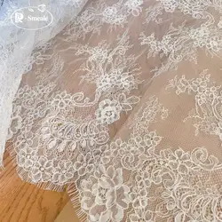 3D Border Eyelash Lace Fabric, Handmade DIY, Wedding Dress Accessories, RS5076, 47cm Width