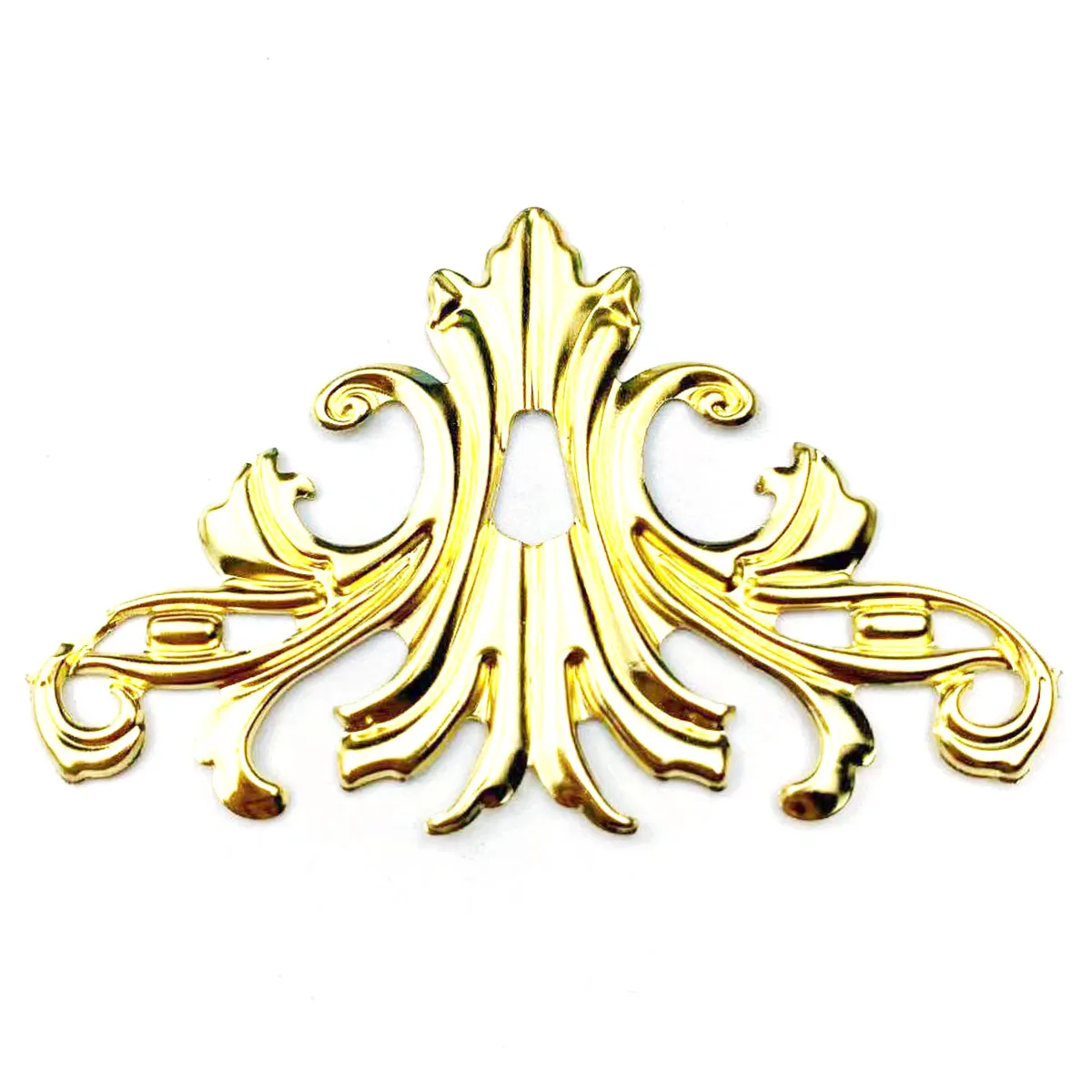 Gold-Silberfarbener Hochzeits-Phönix-Kronen-Verbinder, Blumen-Filigran-Umwicklung, Legierungsverzierungen, handgefertigter Schmuck, DIY-Zubehör, 70mm – Detail 3