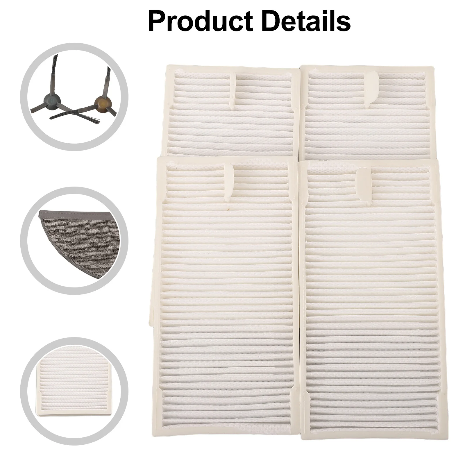 

Side Brush Filter Mop Cloth For M9 For NERE10s E10S For A8 Sweeping Roboat Vacuum Cleaner Spare Accessories