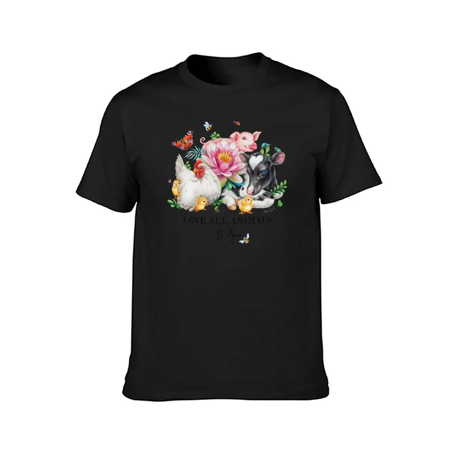 Vegan summer by Maria Tiqwah T-Shirt anime clothes summer top funnys fitted t shirts for men