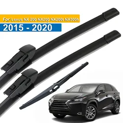 Erick's Wiper Front & Rear Wiper Blades Set For Lexus NX Series NX200 NX200t NX300h 2014 - 2019 Windshield Windscreen 26