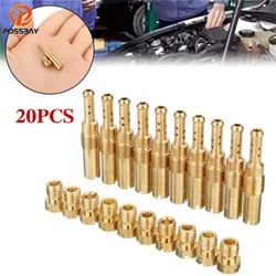 20 pcs Motorcycle Carburetor Main Jet Kit Set #100-#140 Slow Pilot Jet #32-#55 Vice Injector Nozzle For Keihin CB GY6 PWK PE CVK