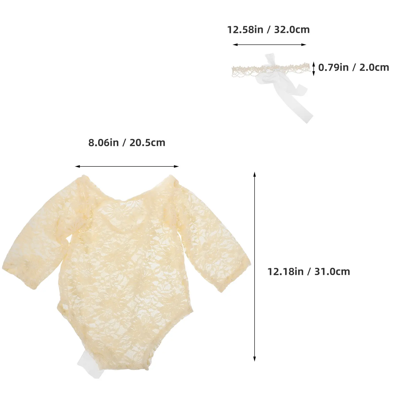 1 set Newborn Baby Photography Infant Costume Outfit Halloween Christmas New Year Baby Girl Romper Set Lace