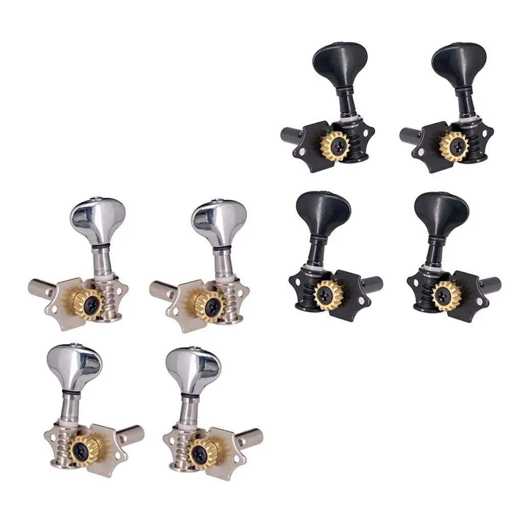 2R + 2L Ukulele Open Tuners Tuning Key Pegs Machine Head Set Electric Ukulele Replacement Accessories