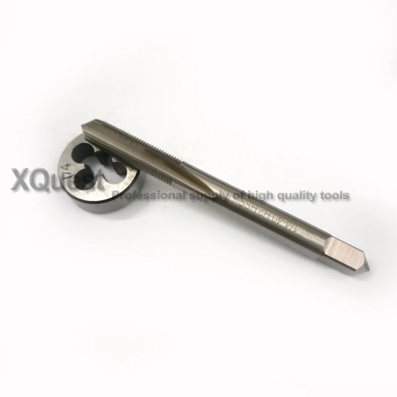 2PCS Right Hand thread screw tap and die set UNC 1/4 1/4-20 UNF 1/4-28 1/4-32 Unified threads dies taps sets UNS 1/4-36 1/4-40