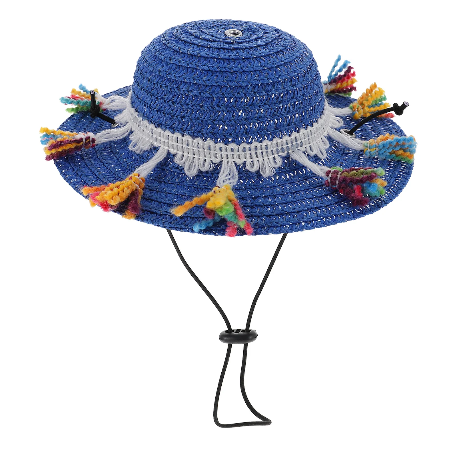 

Fashionable Pet Straw Woven Hat Lightweight Dog Hat for Party Photography Costume Hats for Cats Adjustable Pet Caps