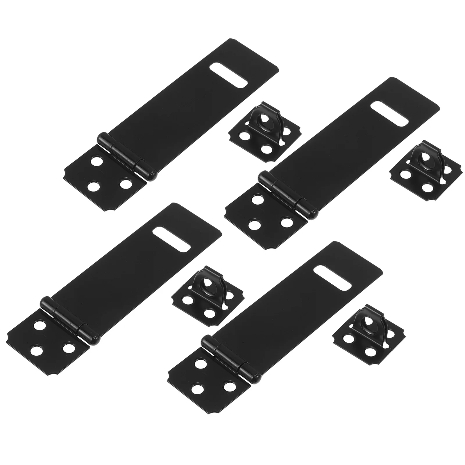 

4 Sets Door Lock Hasp Latch Hook Bolt for Cabinet niture Catches Barn Latches and Iron Hardware