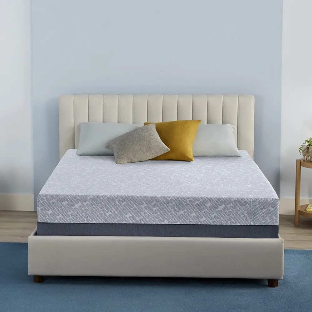 Mattress, Queen, 7-Inch, Cooling Gel Memory Foam Mattress, Medium Firm, Good Support, U.S. Certified, Mattress in A Box