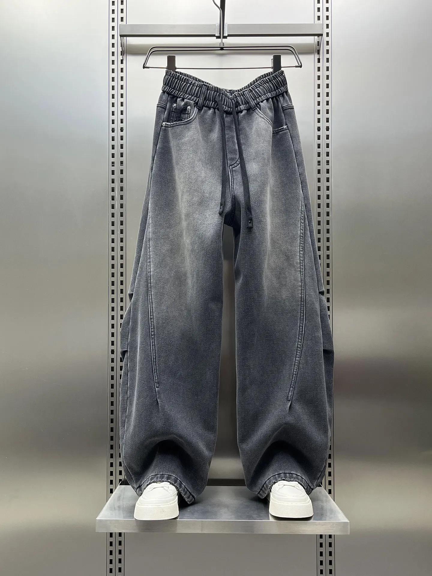 

Men's Casual Fce Lined Denim Jeans Winter Warm Straight Leg Wide Leg Faionable Loose Fit Comfortable Classic Sle