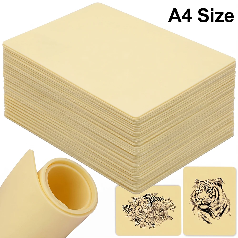 A4 Size Tattoo Practice Skin Silicone Fake Tattoo Skin Double Sided Blank Synthetic Leather Permanent Makeup Tattoo Accessories
