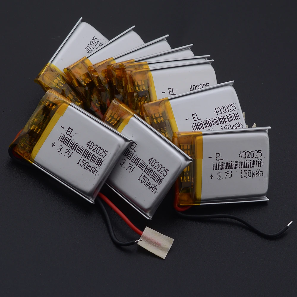 Silicone Wires 10Pcs 3.7V 302025 402025 150mah 502025 602025 250mah 702025 802025 902025 102025 Lithium Lipo Polymer Battery