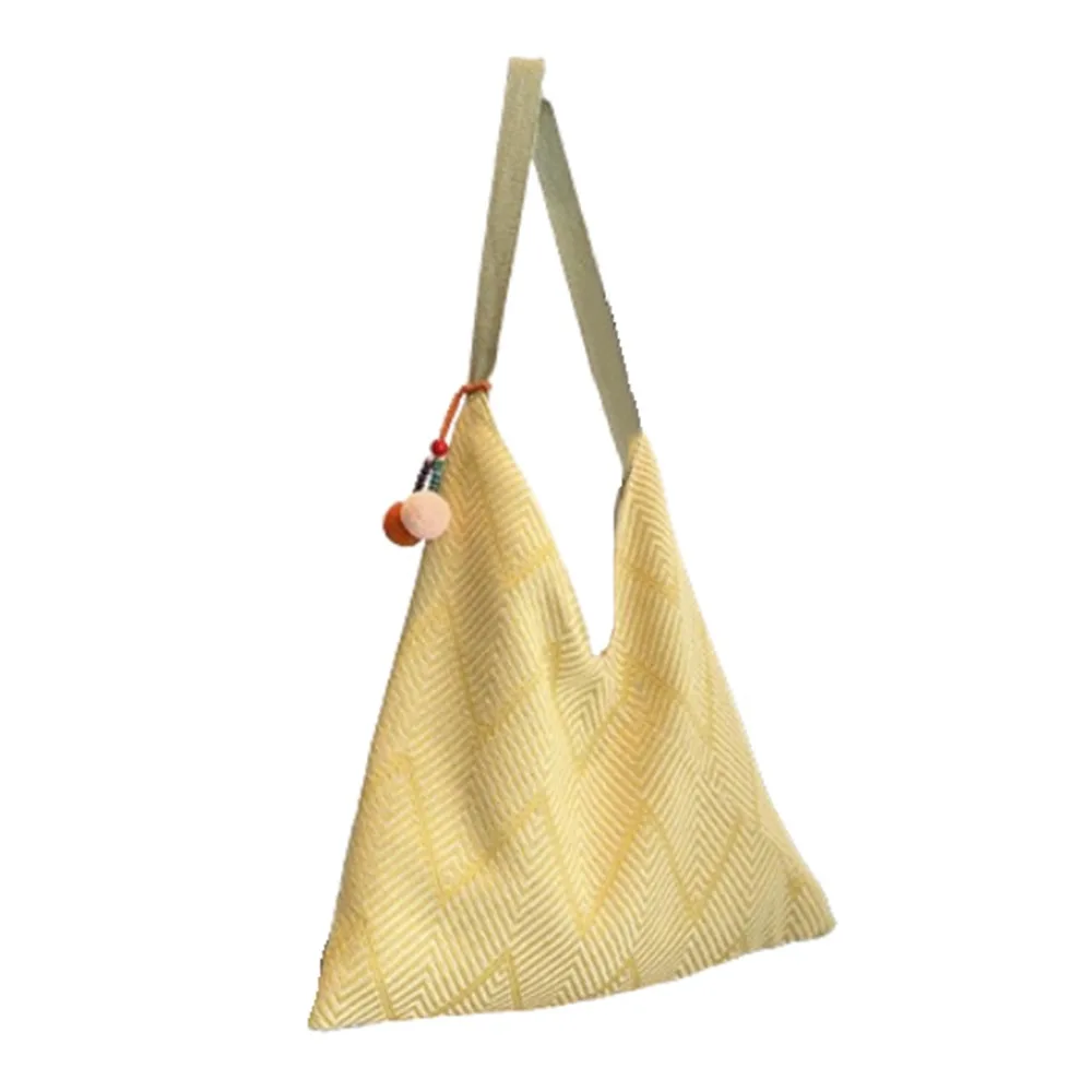 

Универсальная элегантная летняя сумка на плечо, модная повседневная тканая сумка большой вместимости, прочный полосатый узор, женские сумки для путешествий