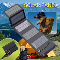 600W Foldable Solar Panel Phone Charger 5V Solar Panels Plate USB  Solar Panels Power Bank for Cell Phone Camping Emergency