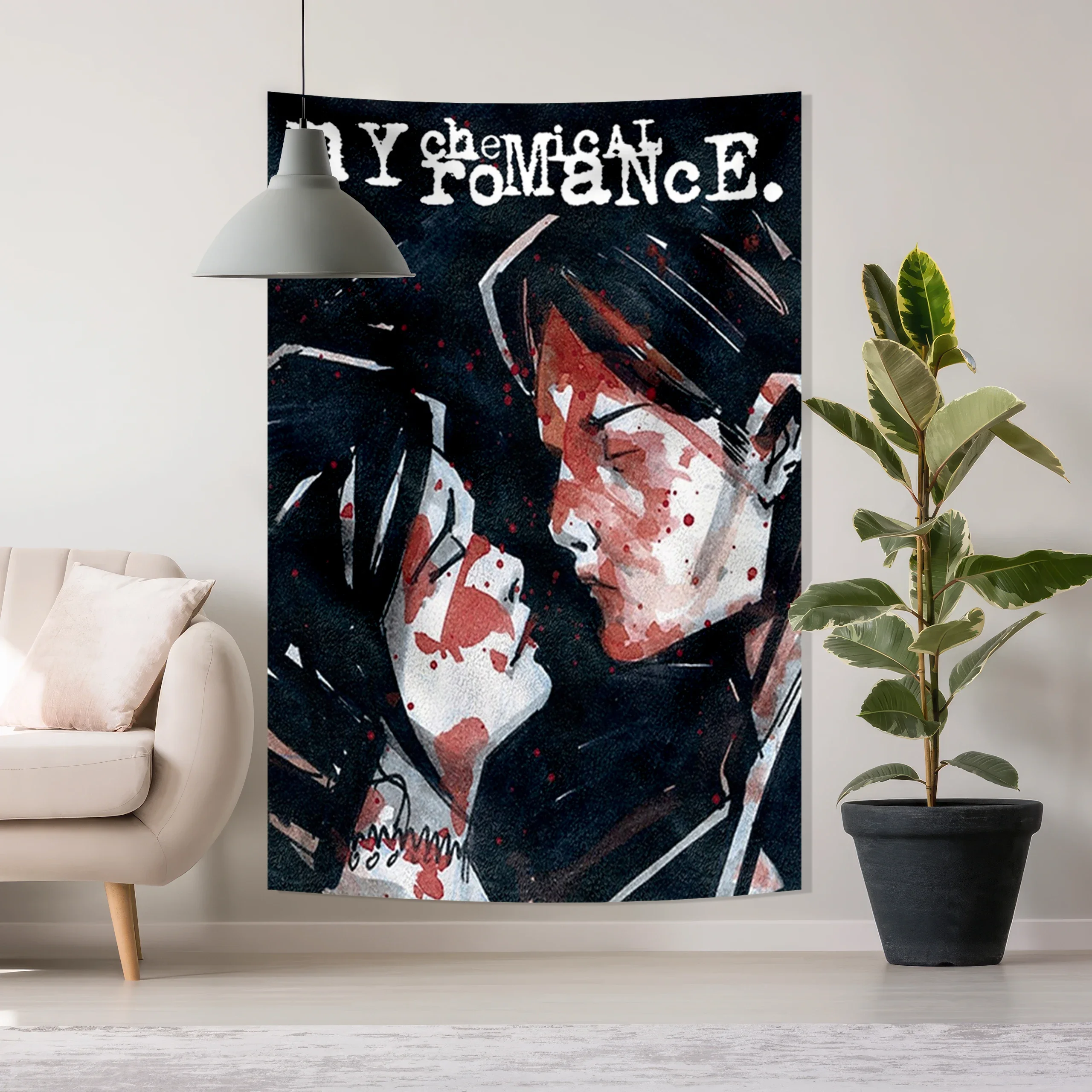 90x150cm My Chemical Romances  Music Album Style Background Decorative Tapestry Home Bedroom Banner Wall Hanging