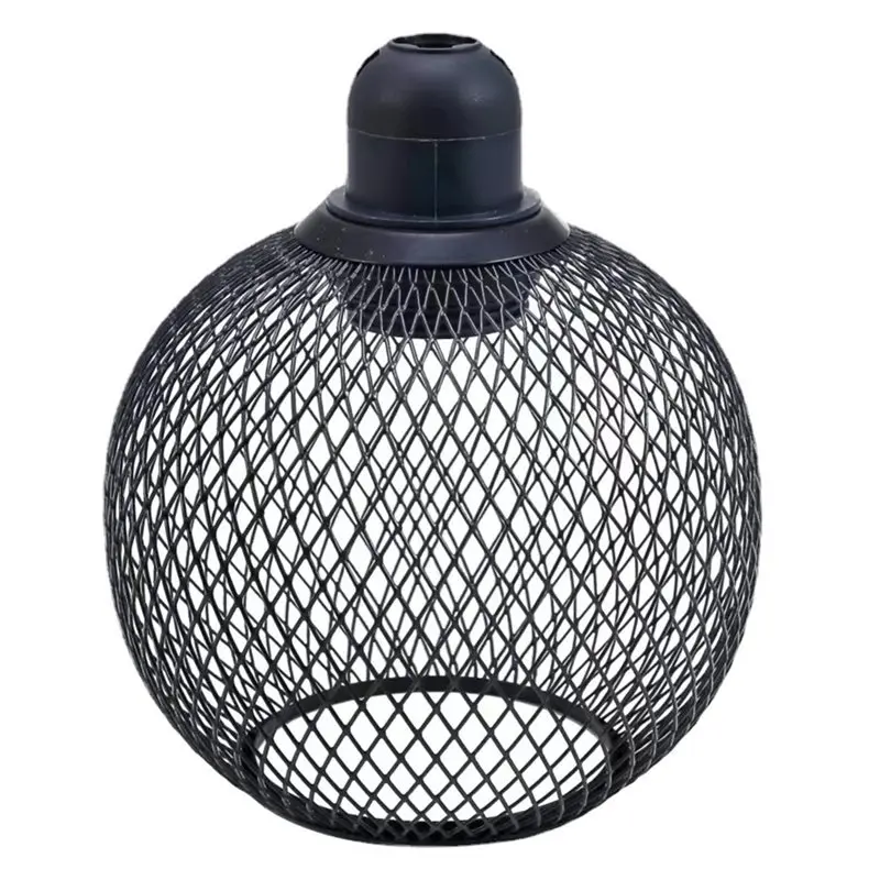 ABUI-Wire Lampshade Hollow Out Decorative Cage Lamp Cover For Pendant Light Home Lighting Fixture