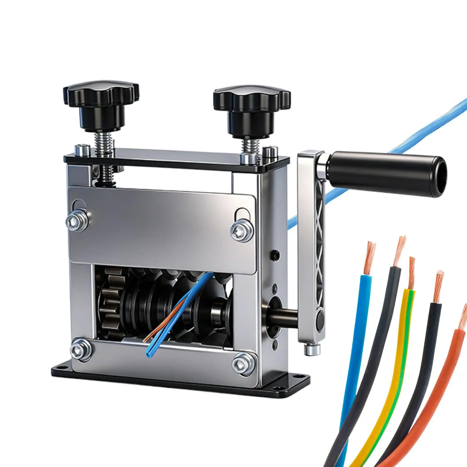 Wire Stripper Machine 6-Hole Automatic 0.04-0.67inch Scrap Cable Stripper Copper Aluminum Cable Peeler For Adults Professionals