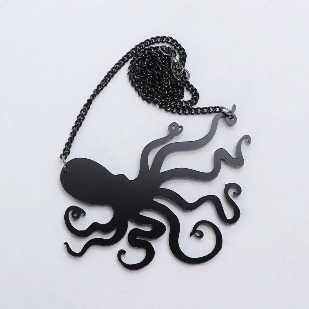1Pcs Octopus Charm Necklace Women Vintage Steampunk Chain Nautical Jewelry Statement Pendant Sea Creature Gift