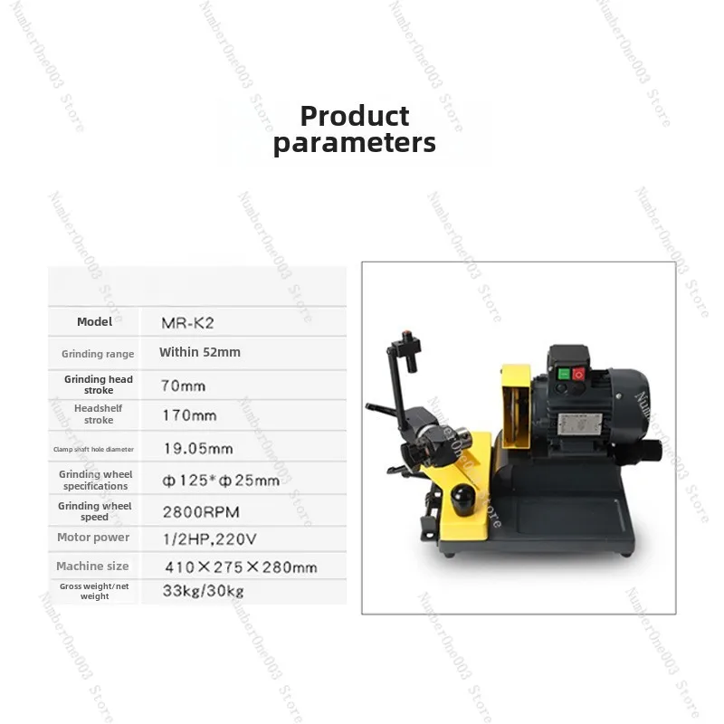 Hollow drill grinder, magnetic base steel core drill grinder MR-K2