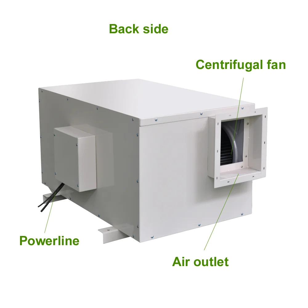 Metal Shell Greenhouse Factory Price Basement Growroom Ducted Industrial Dehumidifier