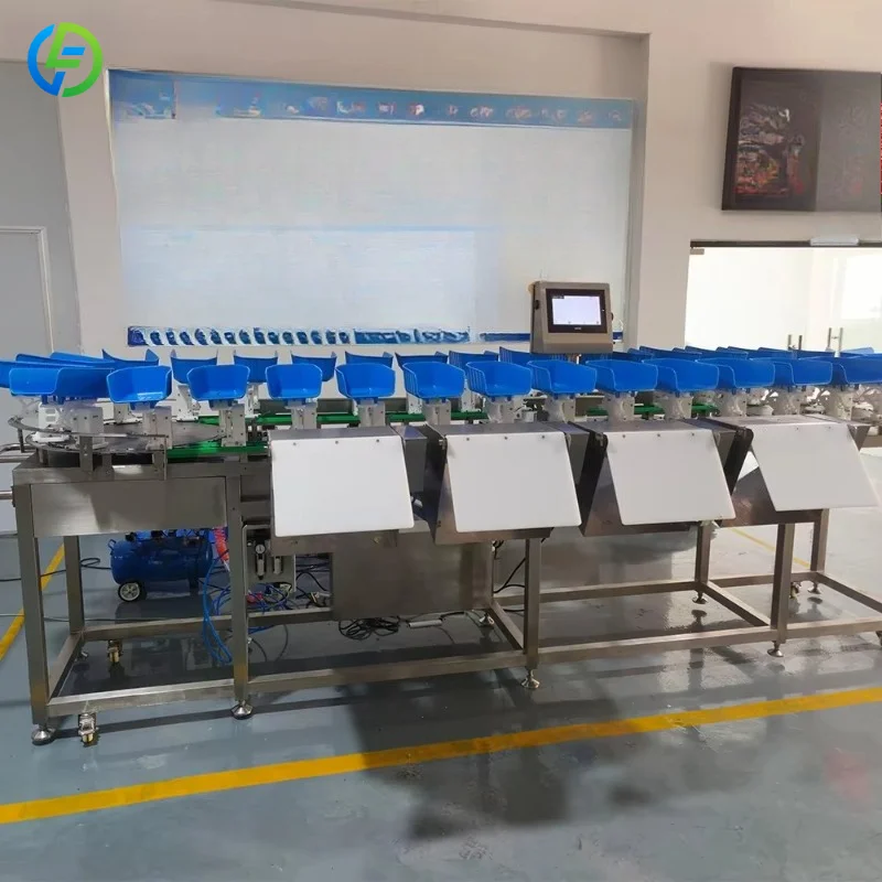Vegetables Fruit Carrot Meat Fish Seafood Rotary Trays Grading Combination High-Accuracy Weighing Machine Customized