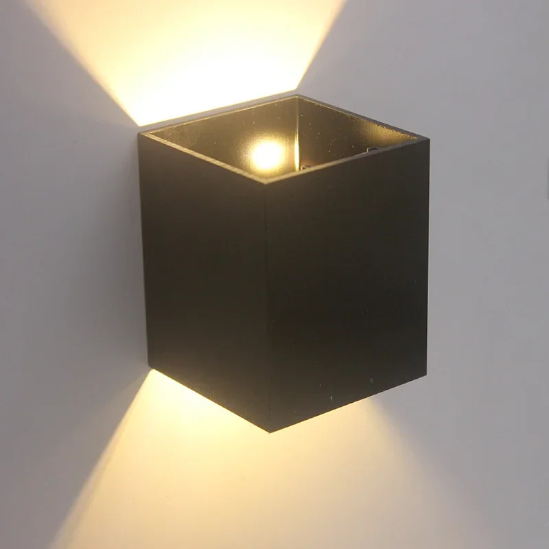 

Concise Led Aluminum Wall Lamp Square Indoor Wall Lamp Corridor Wall Lamp Living Room Bedside Illuminations Lamps And Lanterns