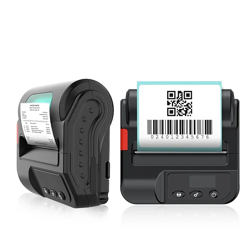 80mm Bluetooth Thermal Label Printer Portable Receipt Price Tag Rack Label Maker for Retail Warehouse