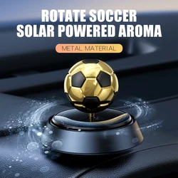 Solar rotating football car air fresheners decorations soccer diffuser perfume accessories energy power aroma ornament fragrance