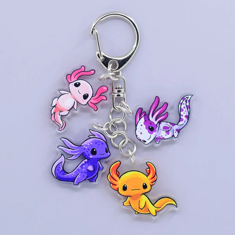 4 in 1 Game Anime Peripheral Keychain 10 Styles Arcylic Cartoon Figures Keyrings Kawaii Key Chain Accessories