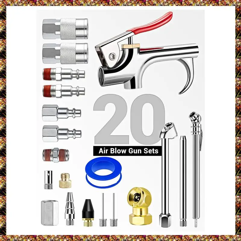 BTCL 20 Piece Air Tool Kit, Air Compressor Kit,Air Tools With 1/4 Inch NPT Quick Connect Couplers, Air Compressor Accessories