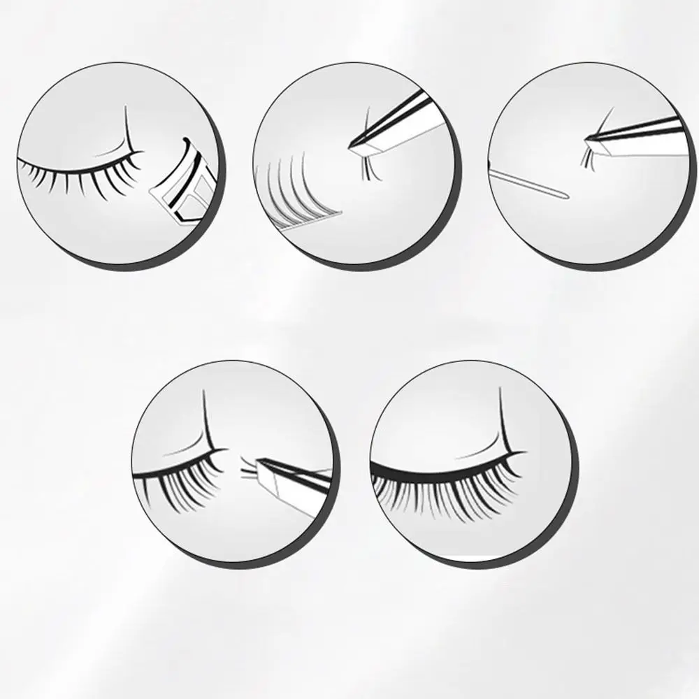 3 Pairs/set Instant Wool Eyelash Extensions 5D Curly Cluster Multiple Pairs Pack Mixed Styles Curling Fake Lashes