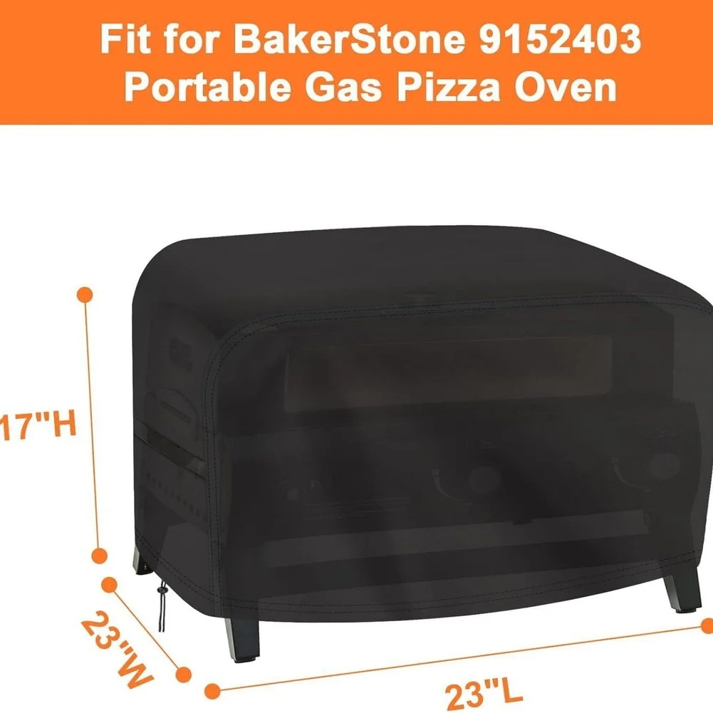 Waterproof Pizza Oven Cover For BakerStone 9152403, Dustproof Shield For Portable Gas Grills Up To 23 Inch, With Drawstring