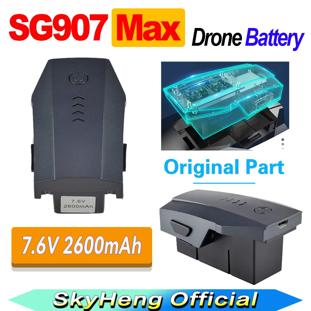 Original ZLL SG907 Max Battery 4K Professional Drone 7.6V 2600mAh Battary 25mins Flight Time SG907Se Mini Dorn Accessories Part