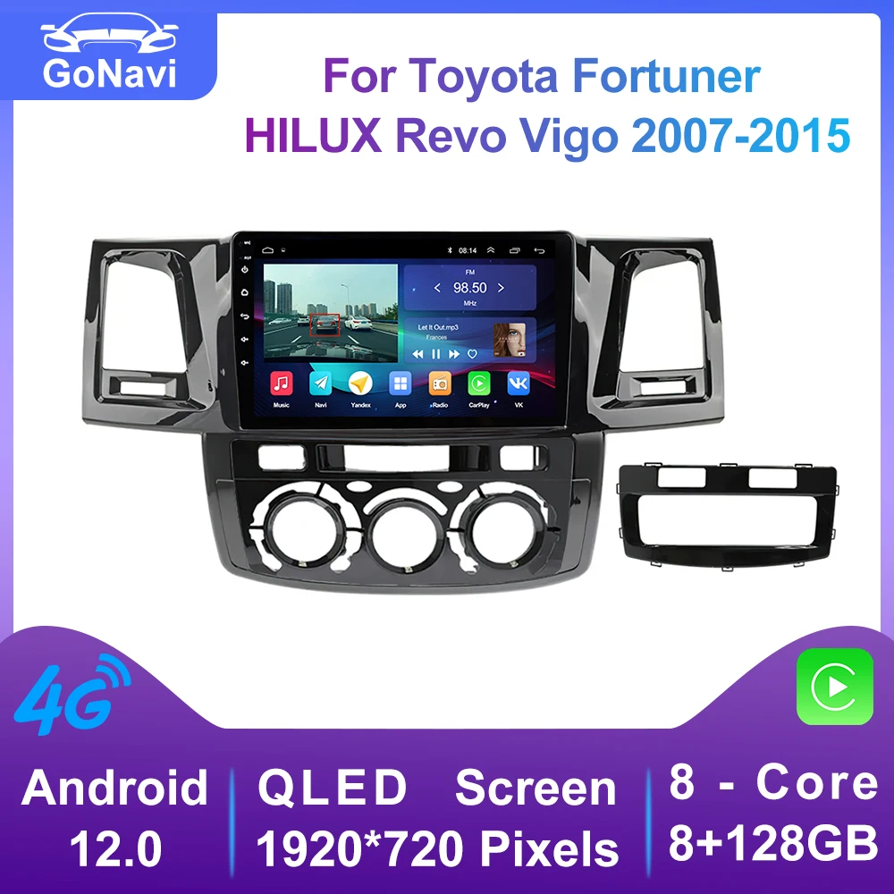 

Android 12.0 System Multimedia Player For Toyota Fortuner HILUX Revo Vigo 2007-2015 Car Stereo Radio Intelligent GPS Navigation