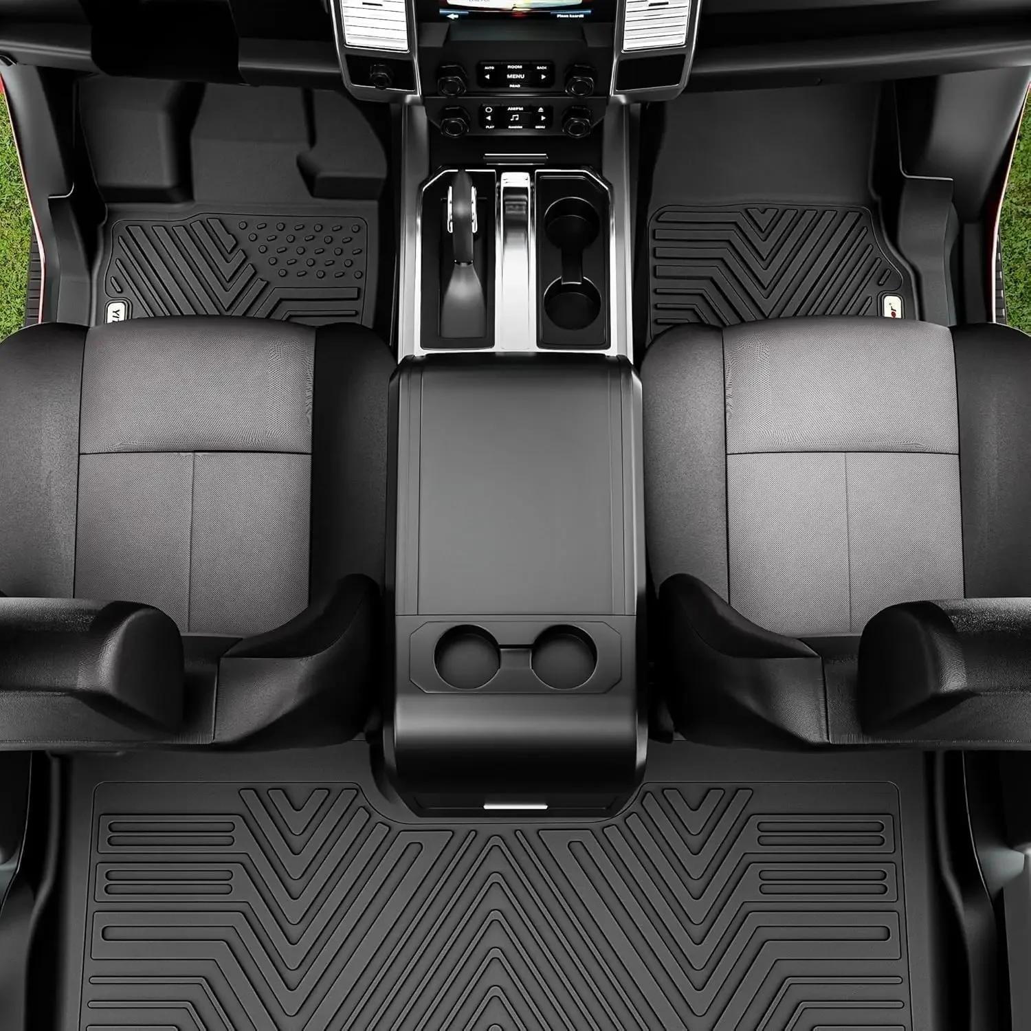 

Floor Mats Compatible with F250/F350, Custom Fit Floor Liners for 2017-2025 Ford F-250/F-350 SuperCrew Cab,